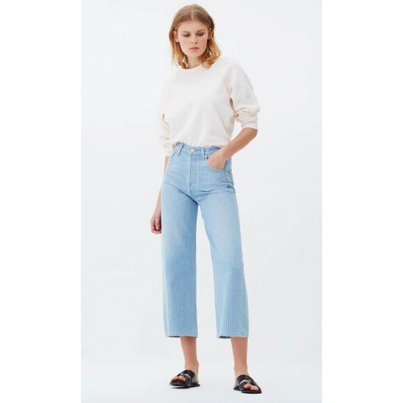 Citizens of Humanity - Sacha High Rise Wide Leg - Laguna Stripe - Picture 1 of 3